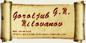 Goroljub Milovanov vizit kartica